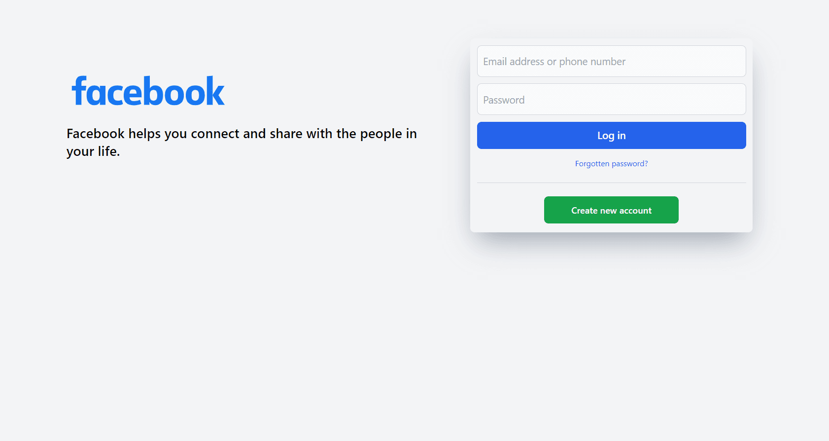 Facebook Frontend Clone